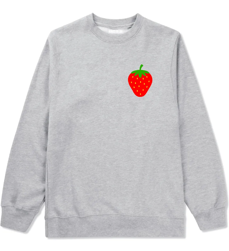 Strawberry Fruit Chest Mens Crewneck Sweatshirt