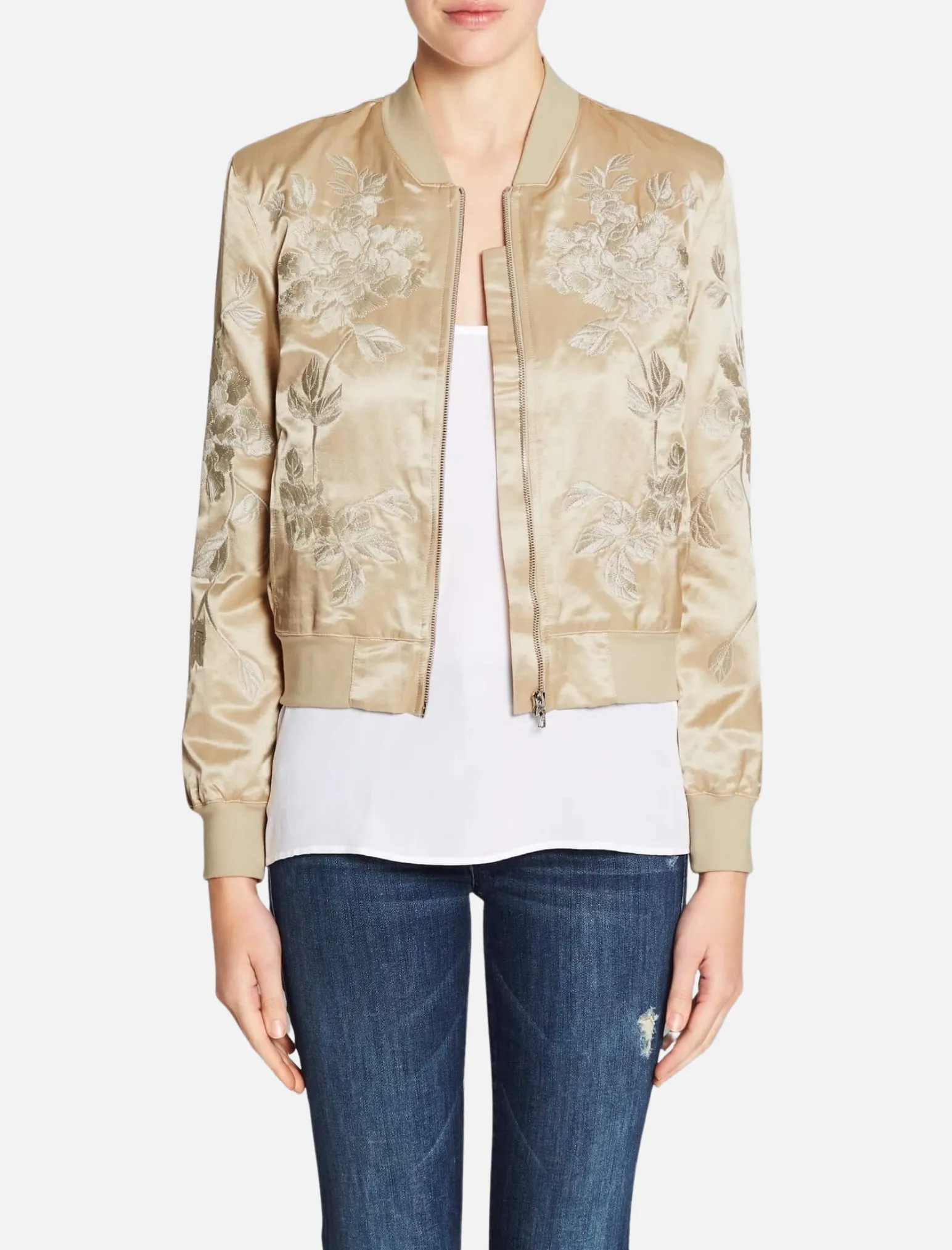 Suka Satin Bomber Jacket