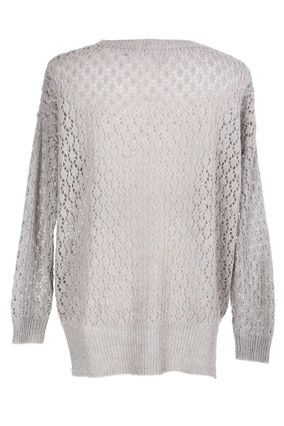 SWEET TIGER Grey Crystal Embellished Jumper