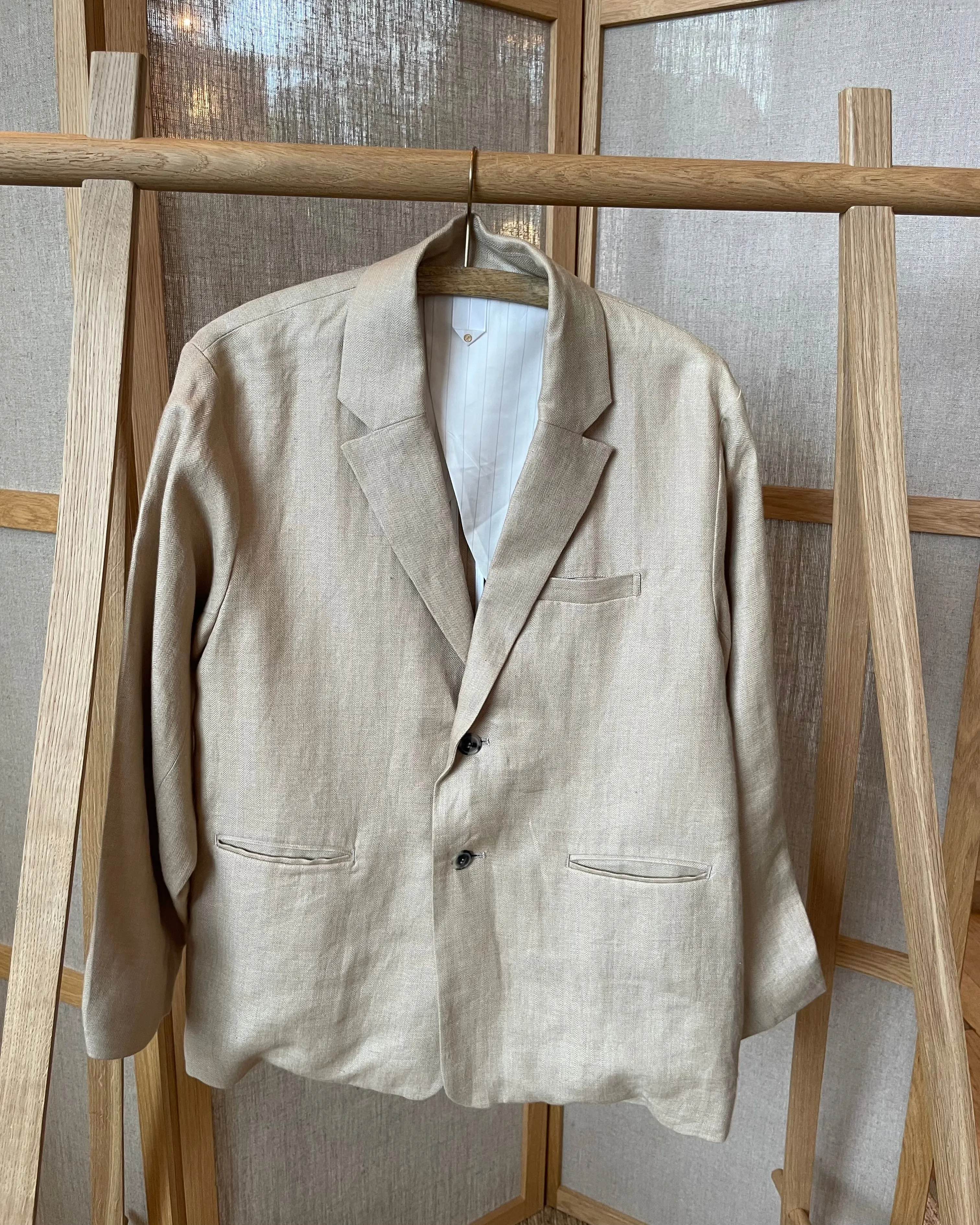 Tango Linen Blazer in Beige