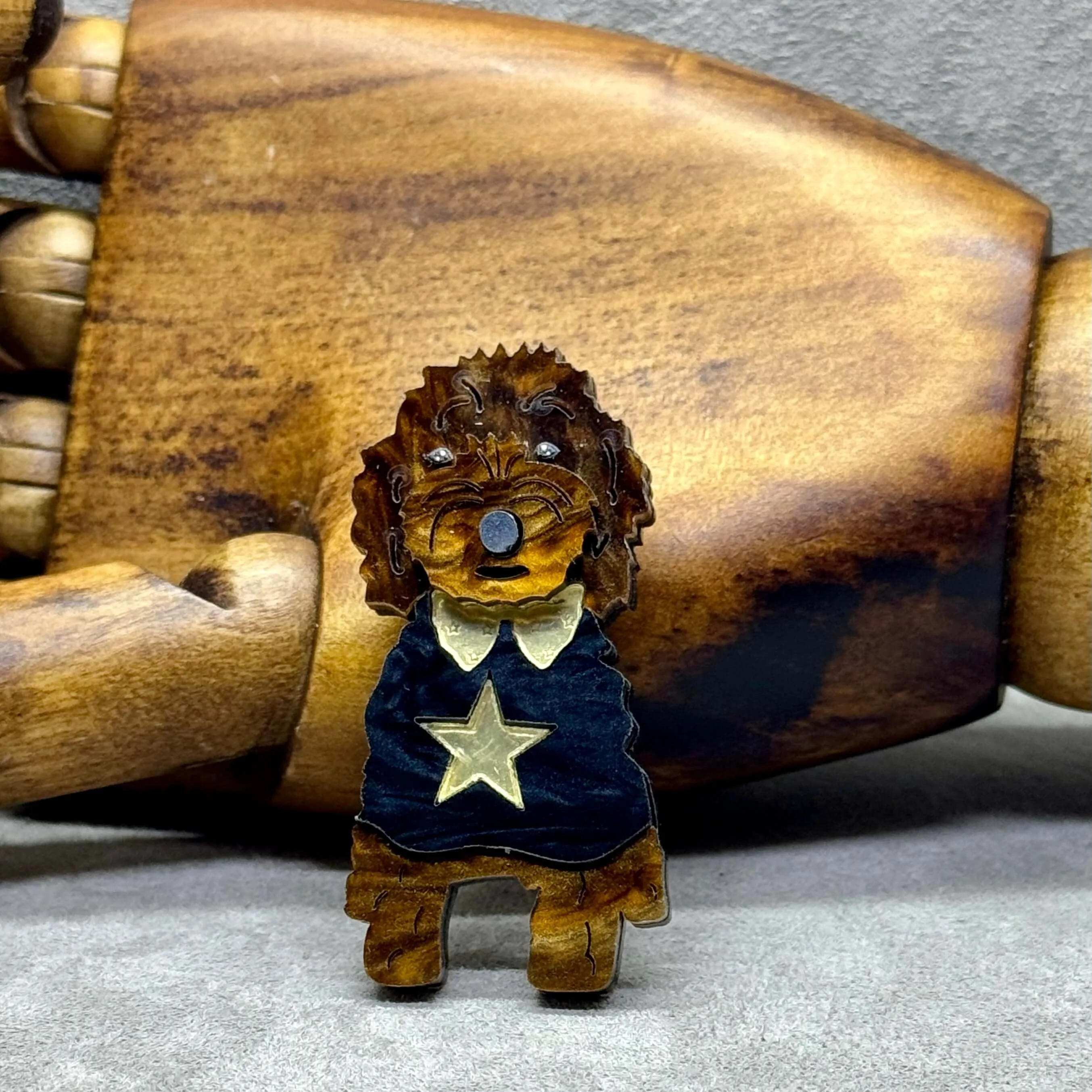 The Cockapoo Acrylic Art Dog Brooch