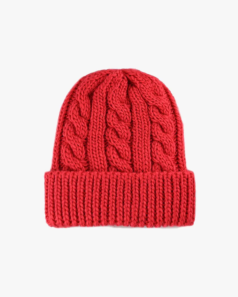 The Hat Depot - Curly Knit Beanie without Pom