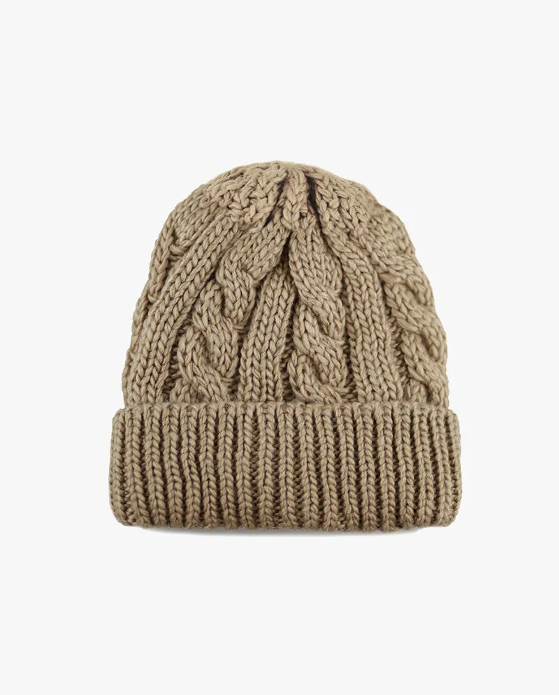 The Hat Depot - Curly Knit Beanie without Pom