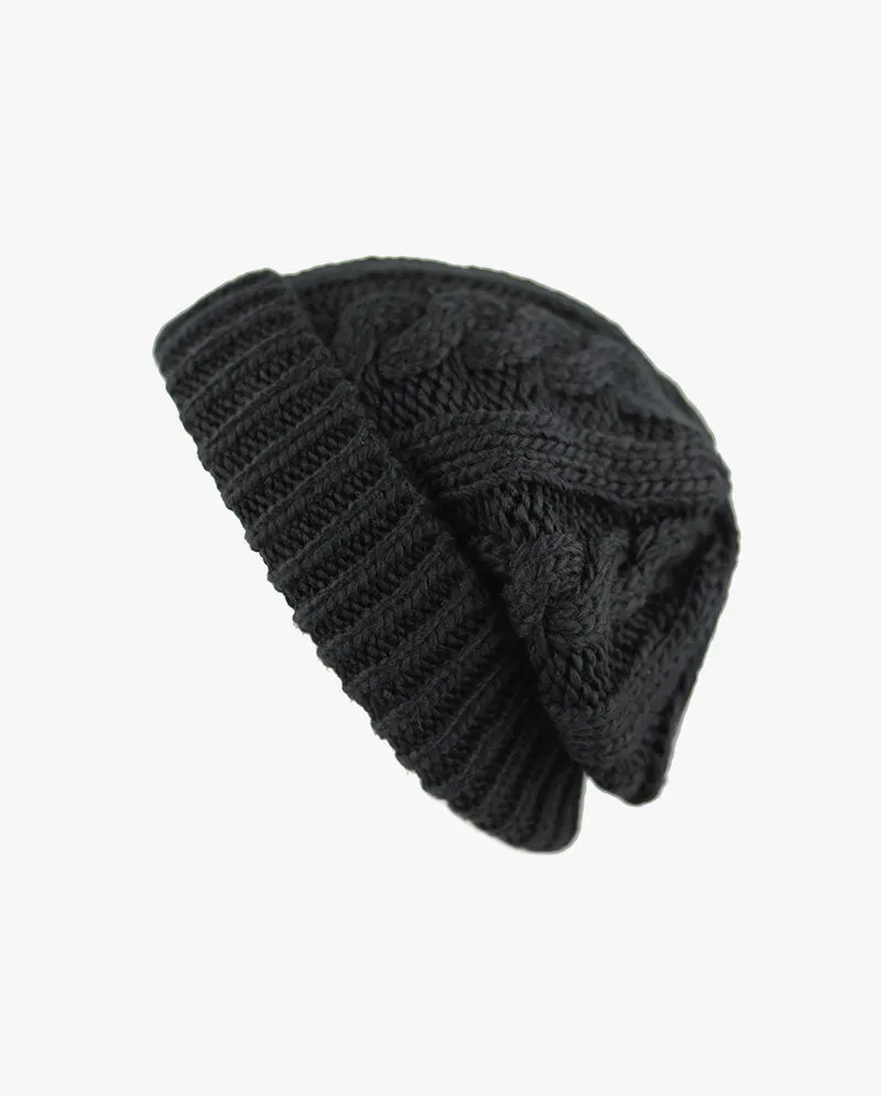 The Hat Depot - Curly Knit Beanie without Pom