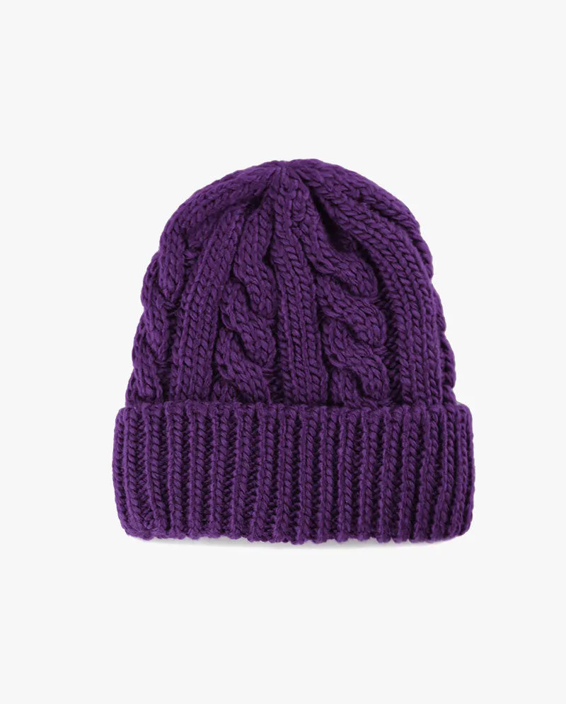 The Hat Depot - Curly Knit Beanie without Pom