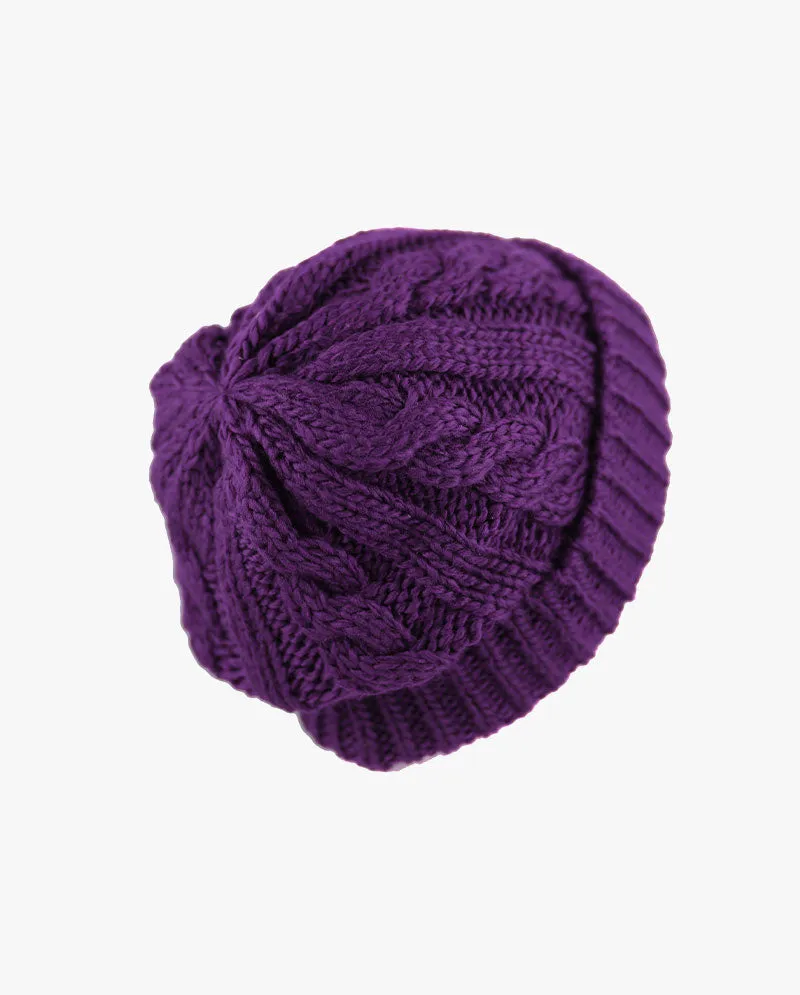 The Hat Depot - Curly Knit Beanie without Pom