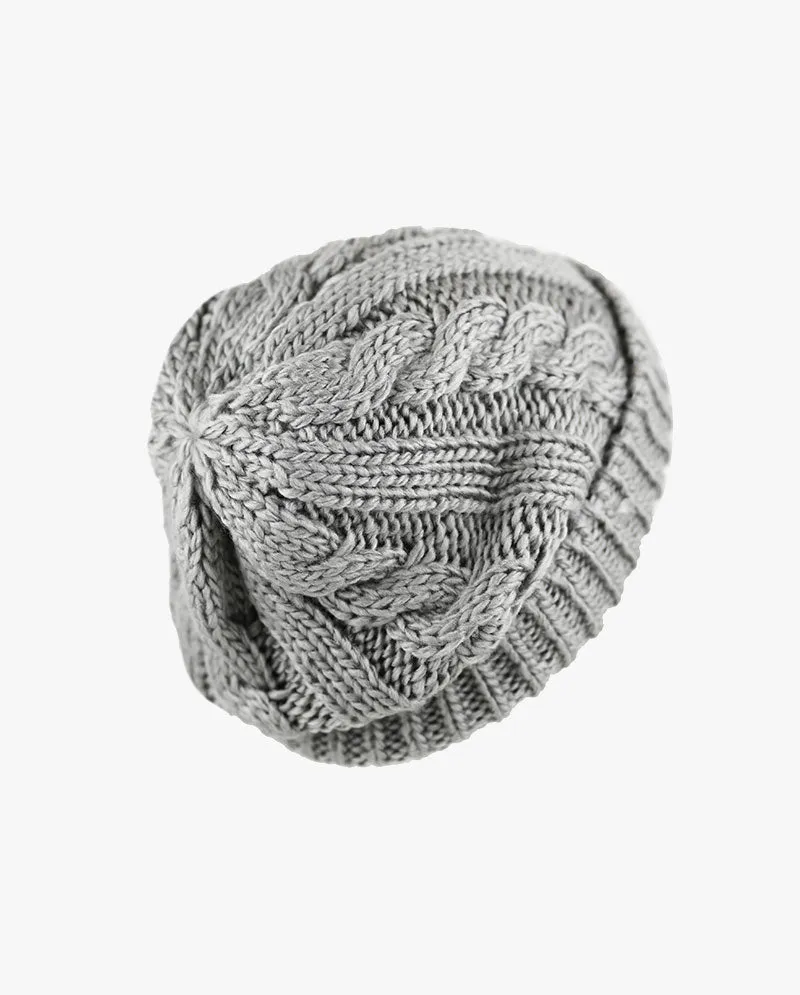 The Hat Depot - Curly Knit Beanie without Pom