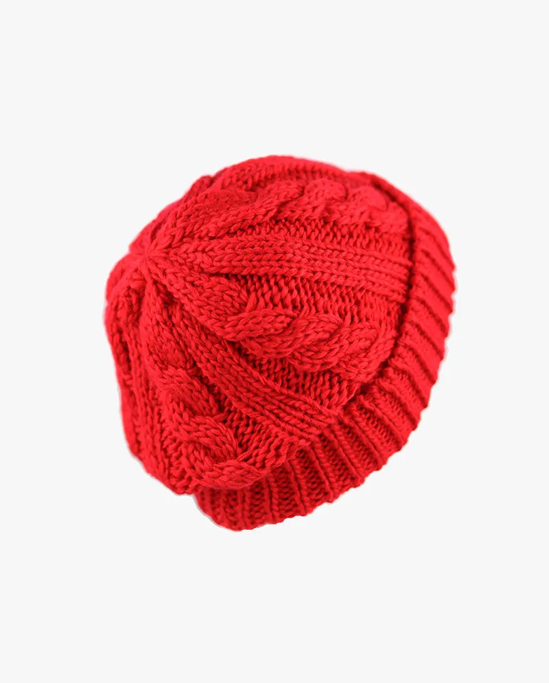 The Hat Depot - Curly Knit Beanie without Pom