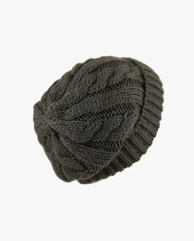 The Hat Depot - Curly Knit Beanie without Pom