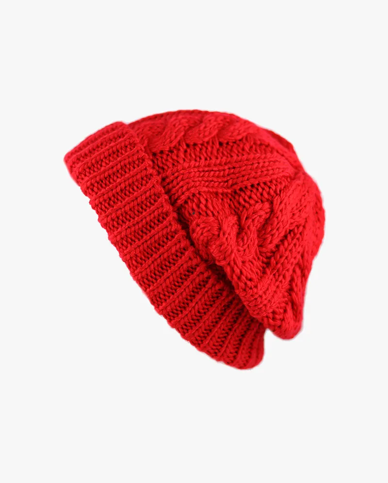 The Hat Depot - Curly Knit Beanie without Pom