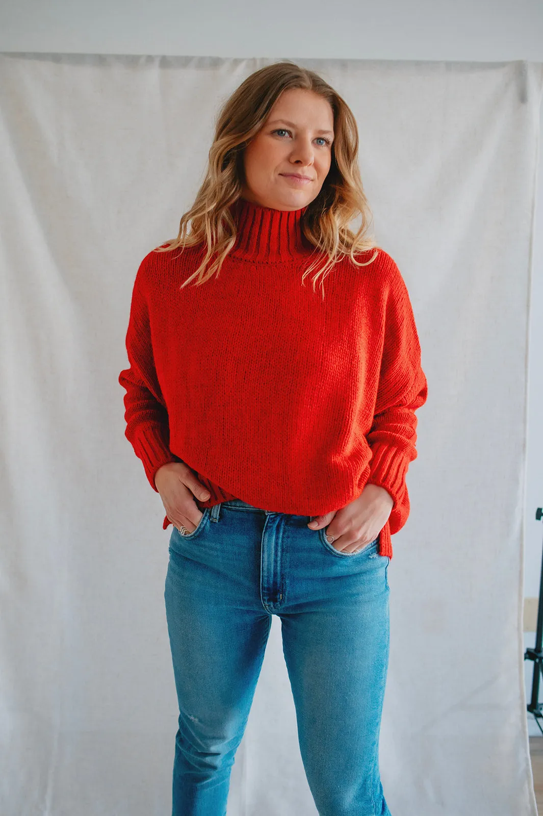 The Margot Sweater by Charli London - Apple Red