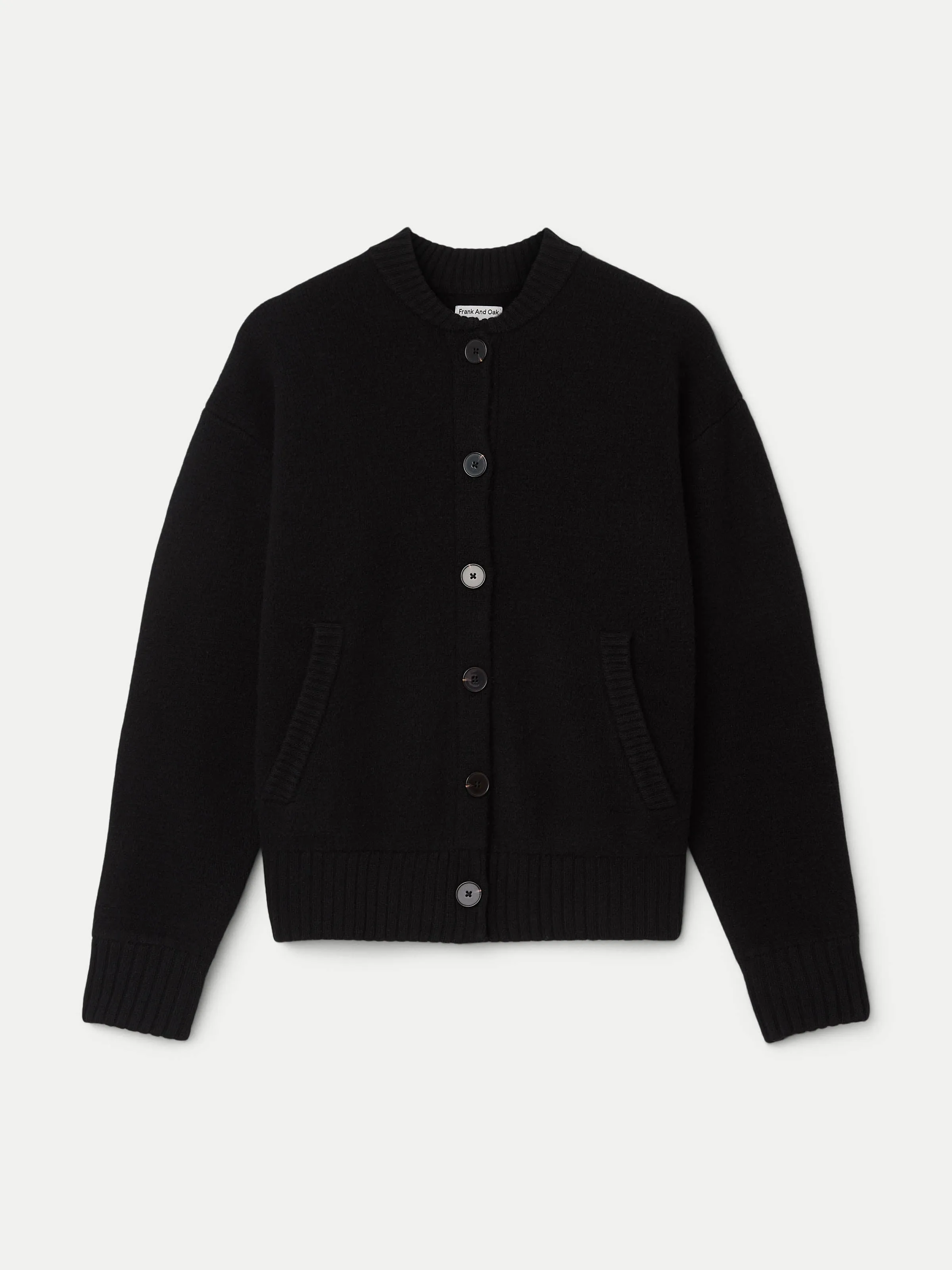 The Merino Wool Bomber  in Black