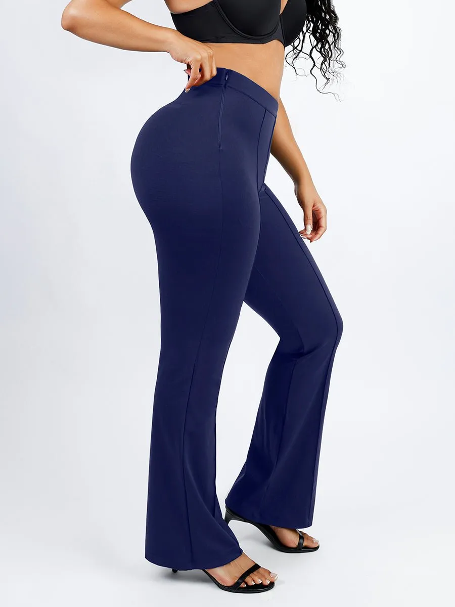 Theresa - High Waist Built-in Shaping Short Flare Broek