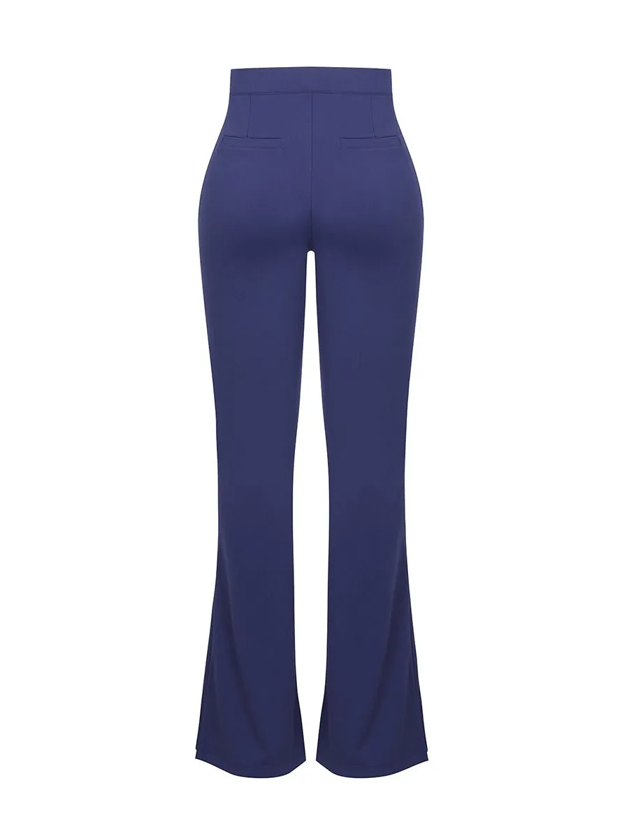 Theresa - High Waist Built-in Shaping Short Flare Broek