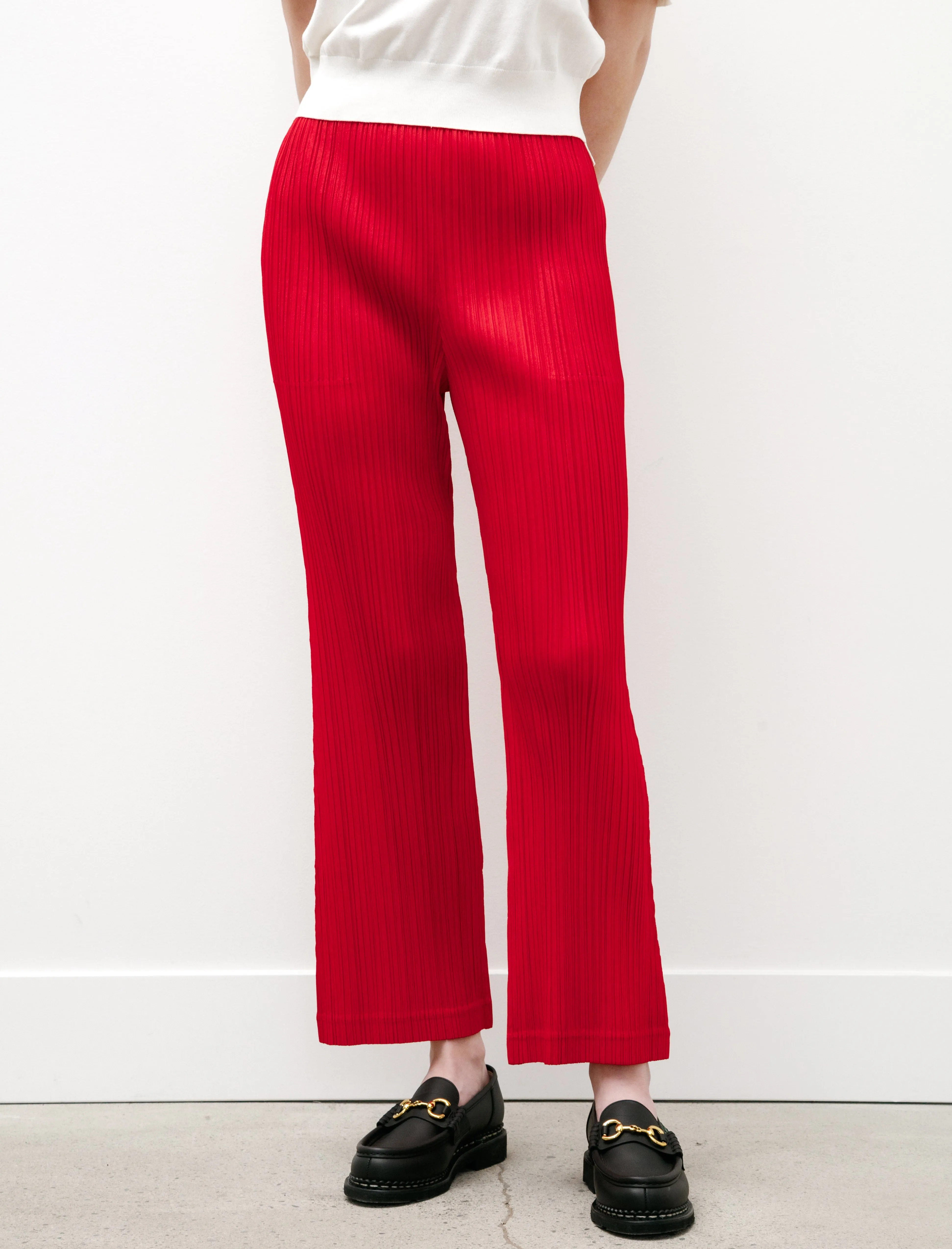 Thicker Bottoms Flared Pants Red