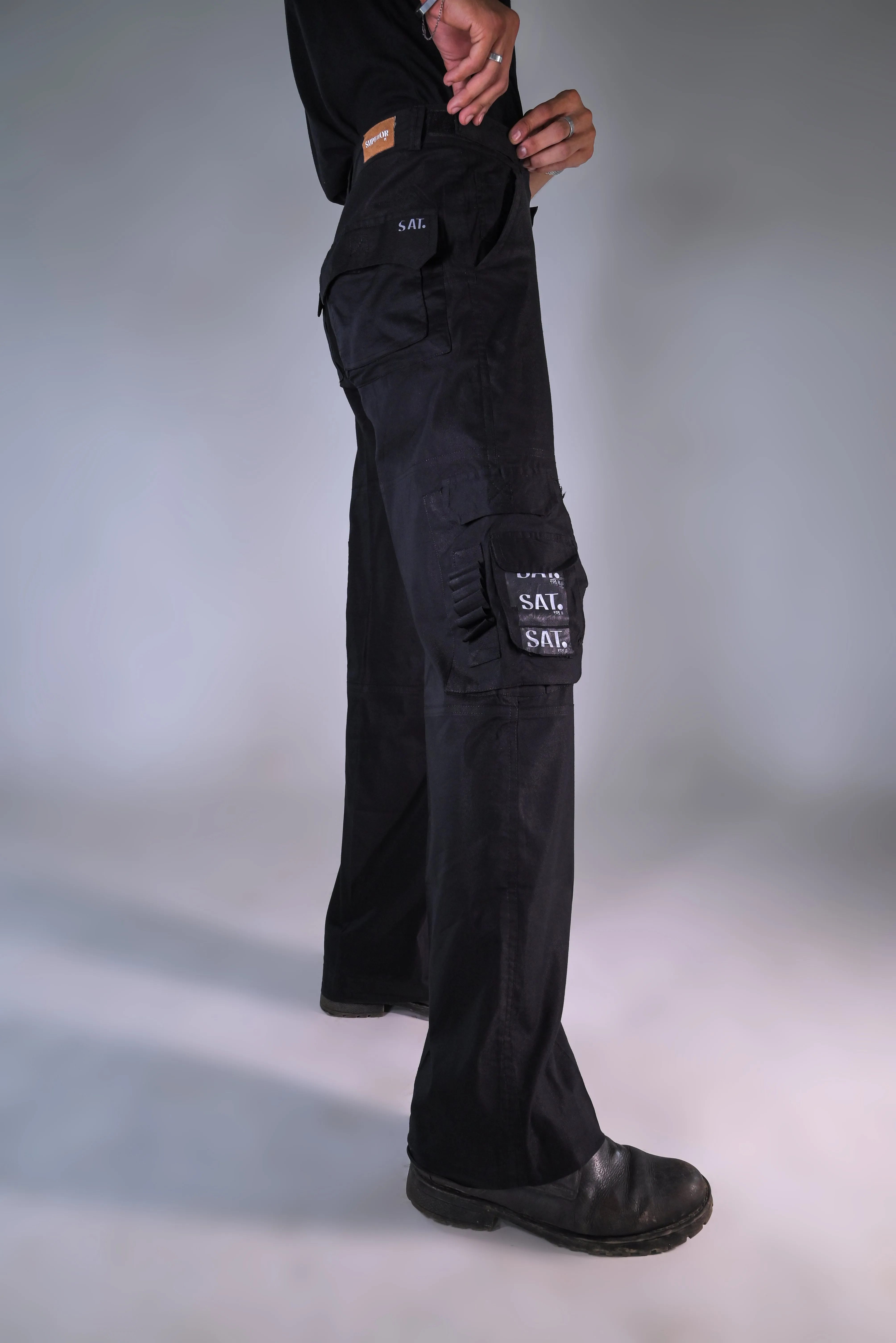 Thin Cargo - Wide Leg Cargo 'Black'