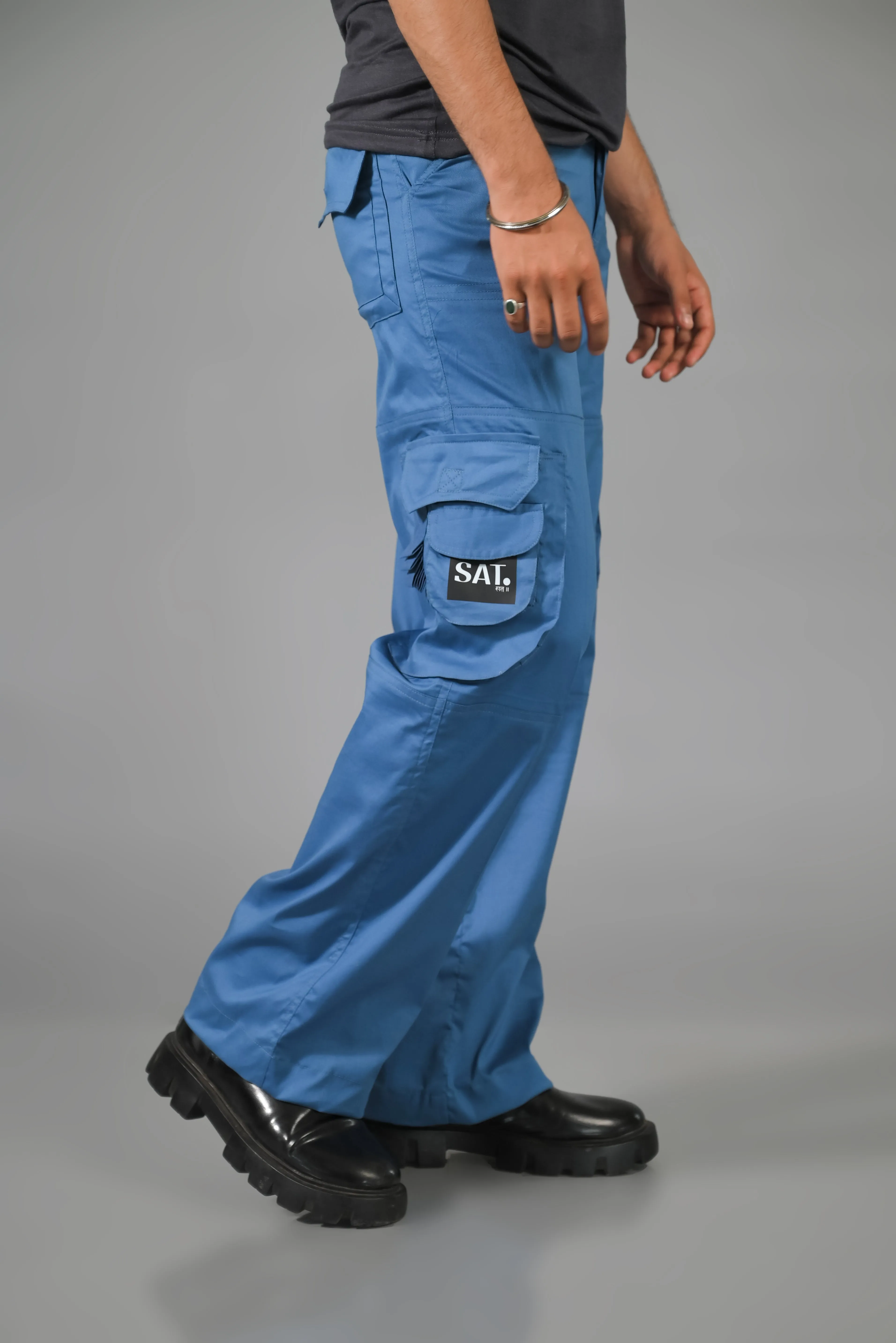 Thin Cargo - Wide Leg Cargo 'Blue'