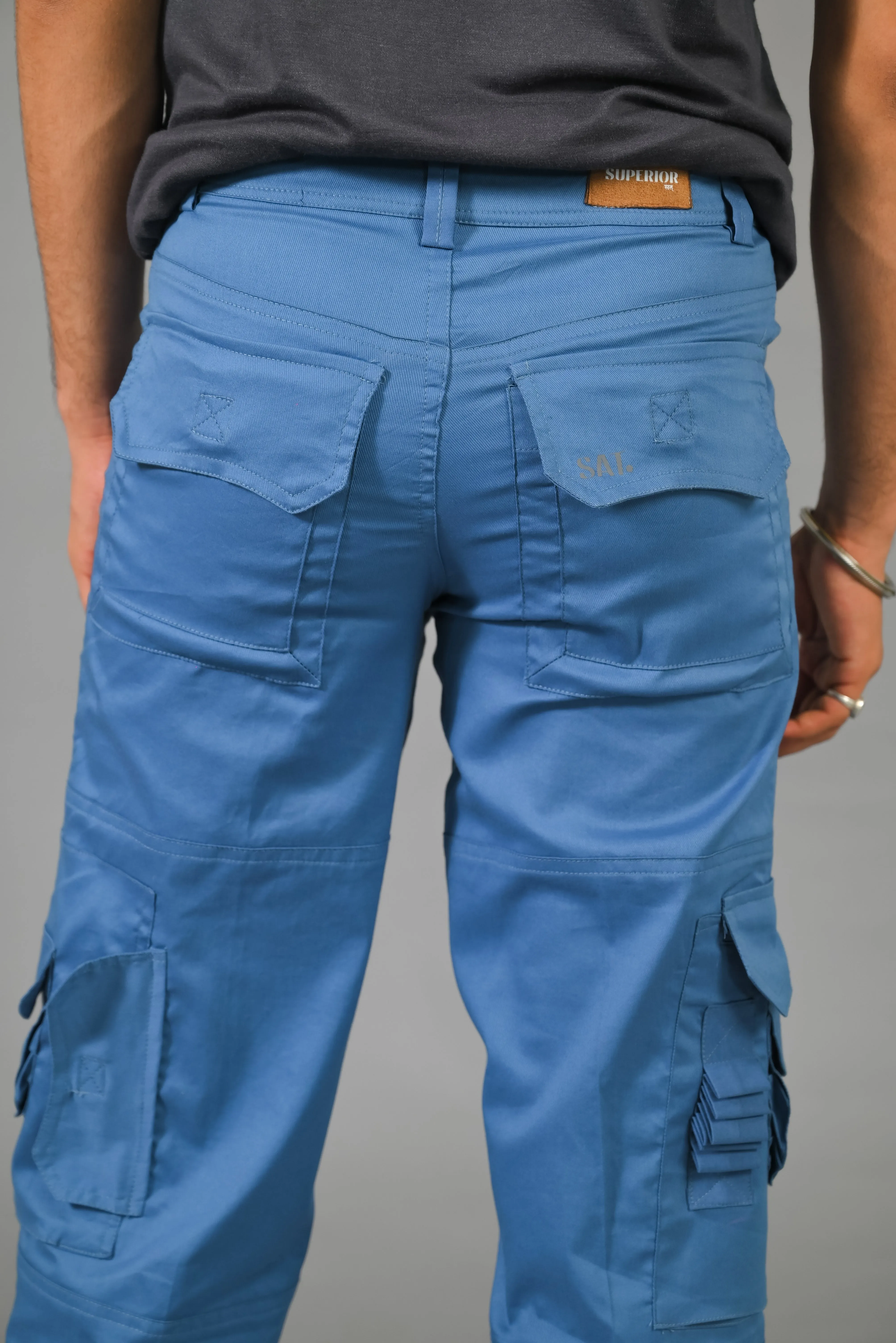 Thin Cargo - Wide Leg Cargo 'Blue'