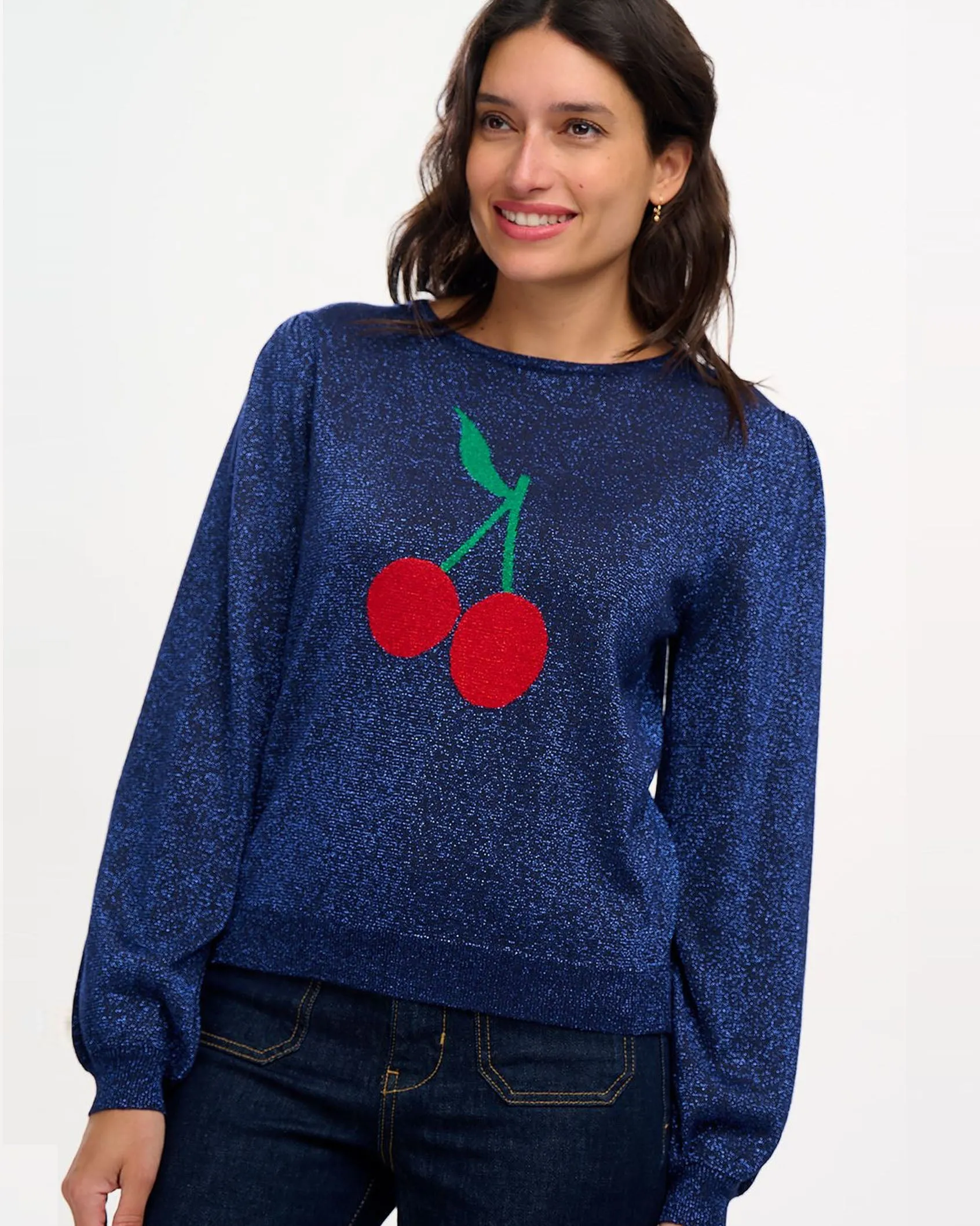 Tiff Cherry Good Knitted Crew