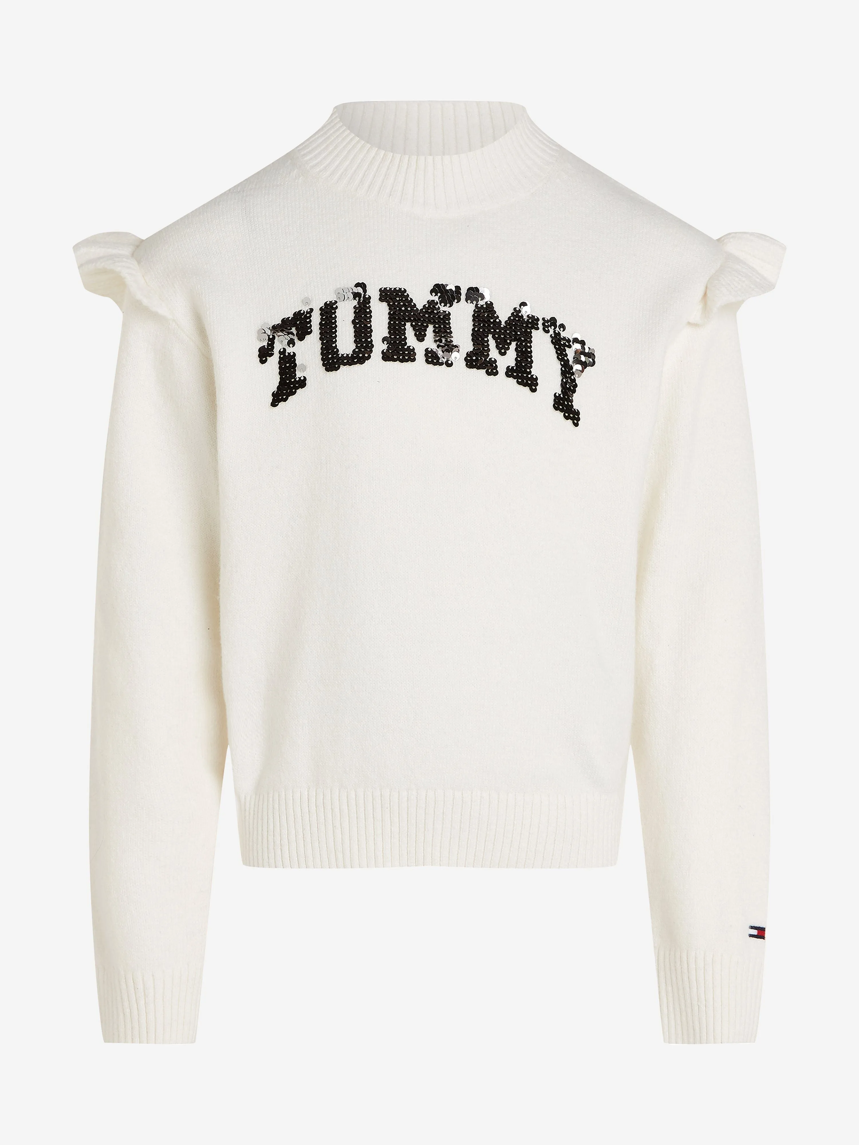 Tommy Hilfiger Girls Flip Flop Sequin Jumper in Ivory