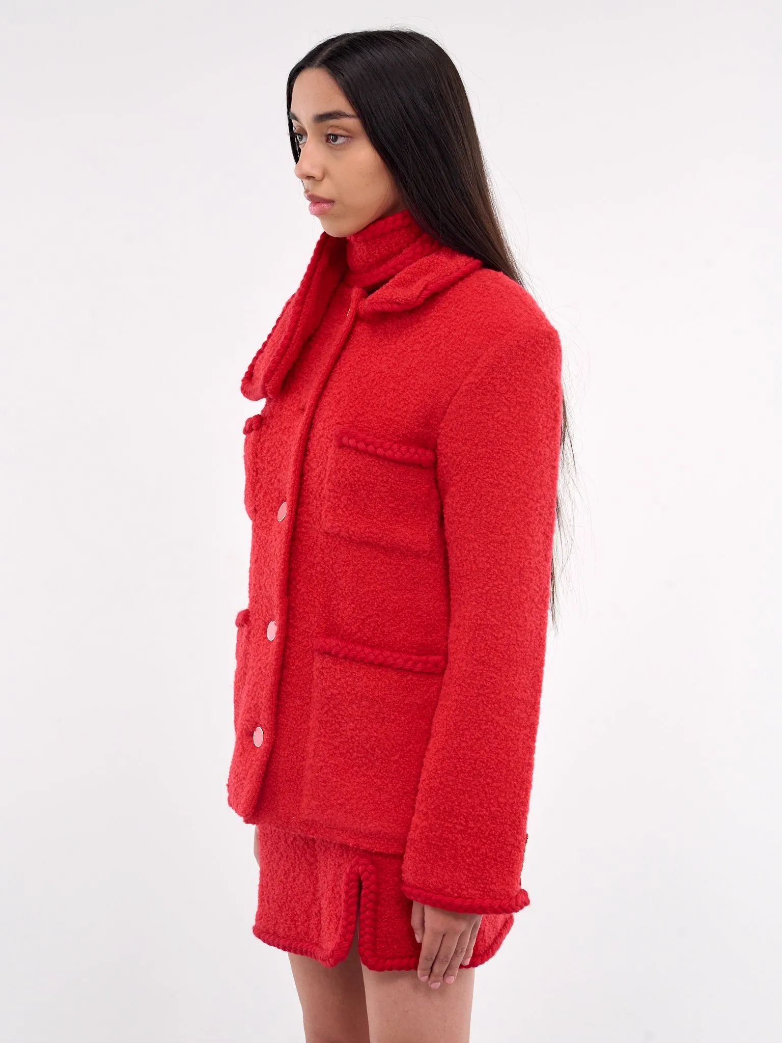 Tweed Short Coat (RR356-S-RED)