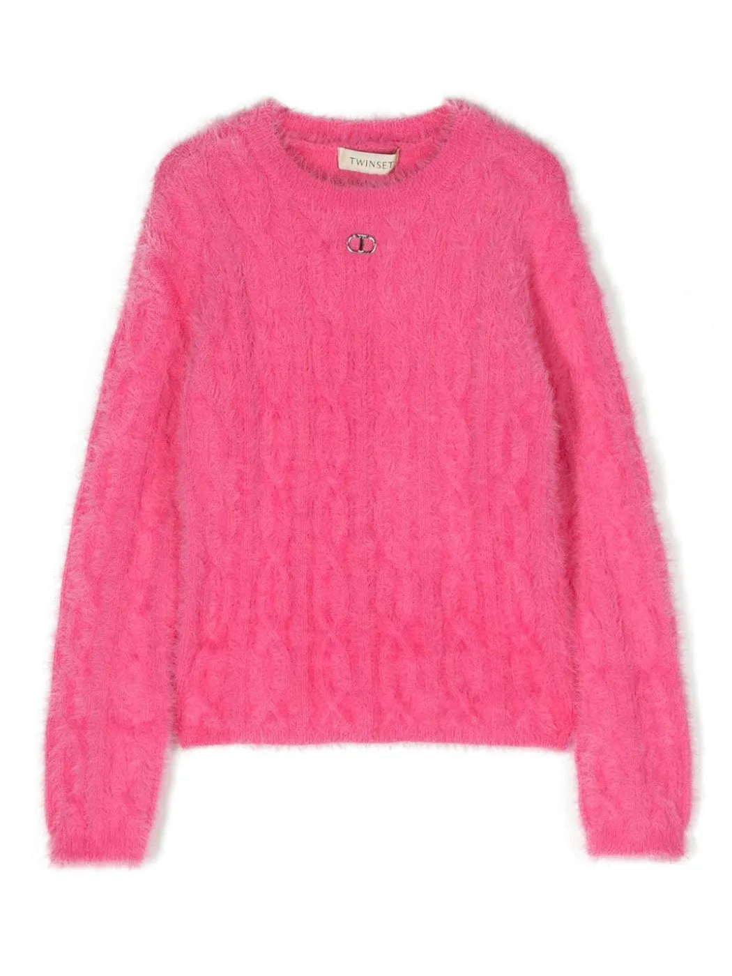 TWINSET Girl's knit jumper - 232GJ3651 Fuchsia