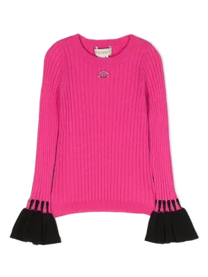 TWINSET Girl's Ribbed jumper - 232GJ3721 Fuchsia