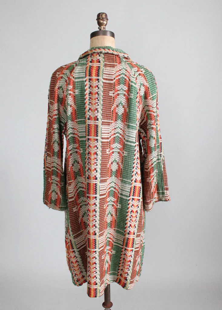 Vintage 1920s Geometric Woven Coat