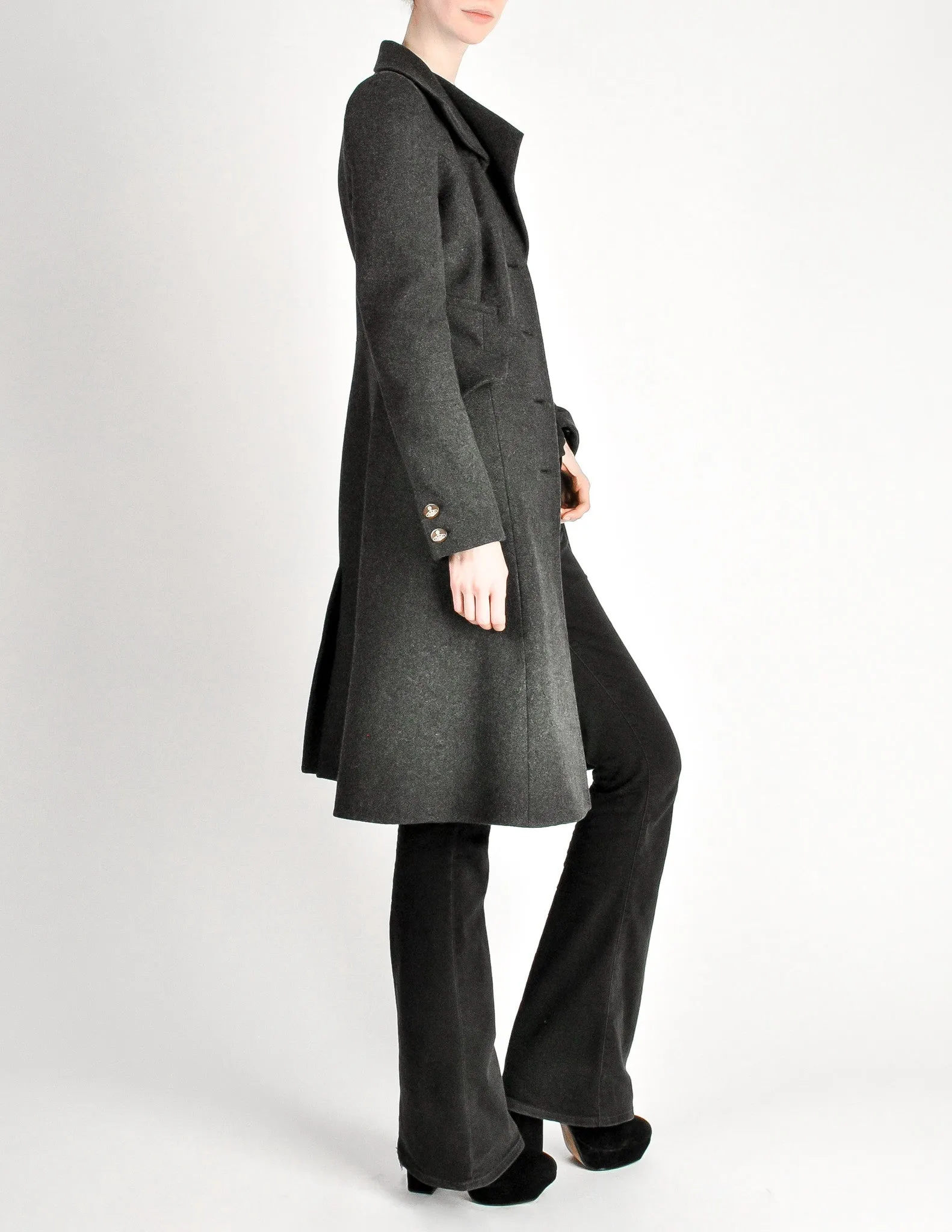 Vivienne Westwood Red Label Grey Felted Wool Coat