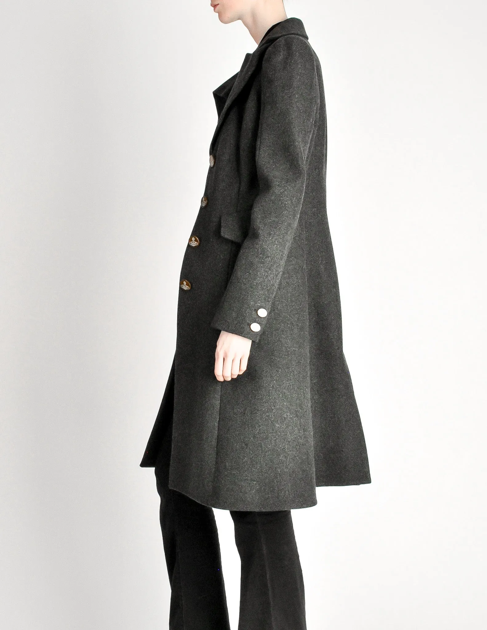 Vivienne Westwood Red Label Grey Felted Wool Coat