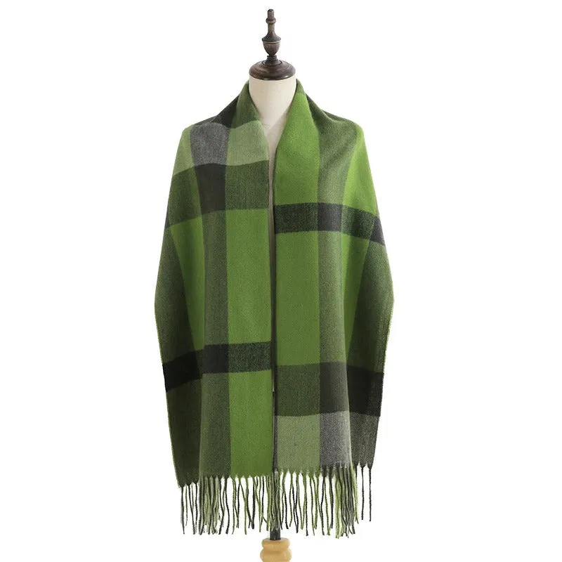 Voguish Winter Fashion Oversized Thick Plaid Scarfs