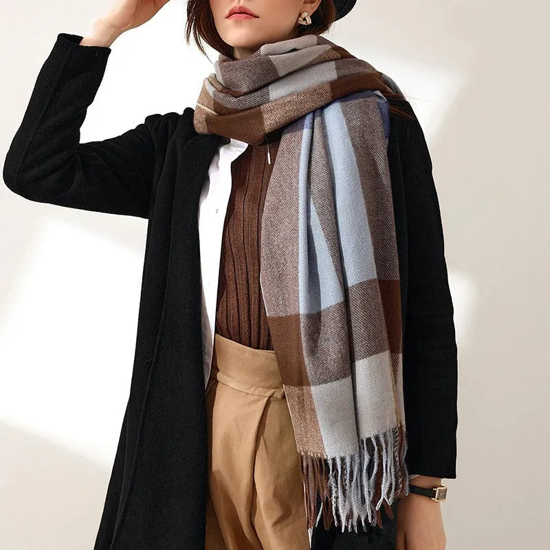 Voguish Winter Fashion Oversized Thick Plaid Scarfs