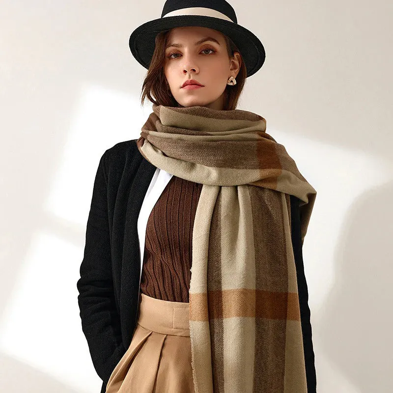 Voguish Winter Fashion Oversized Thick Plaid Scarfs