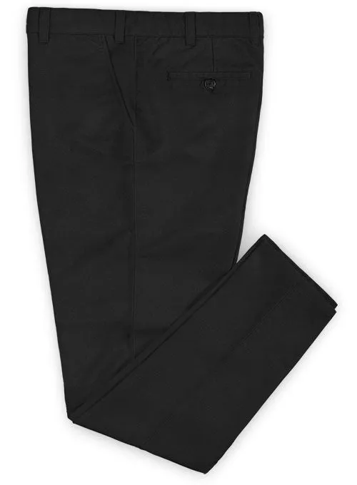 Washed Black Stretch Chino Pants