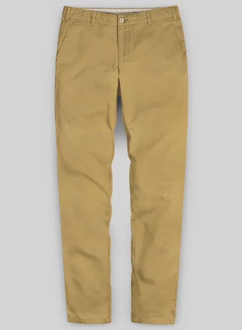 Washed Khaki Stretch Chino Pants