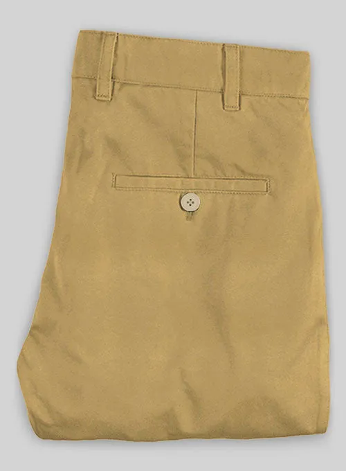 Washed Khaki Stretch Chino Pants