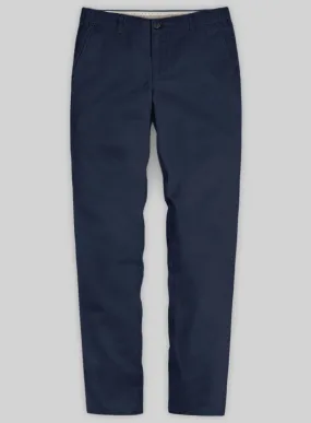 Washed Stretch Summer Royal Blue Chino Pants