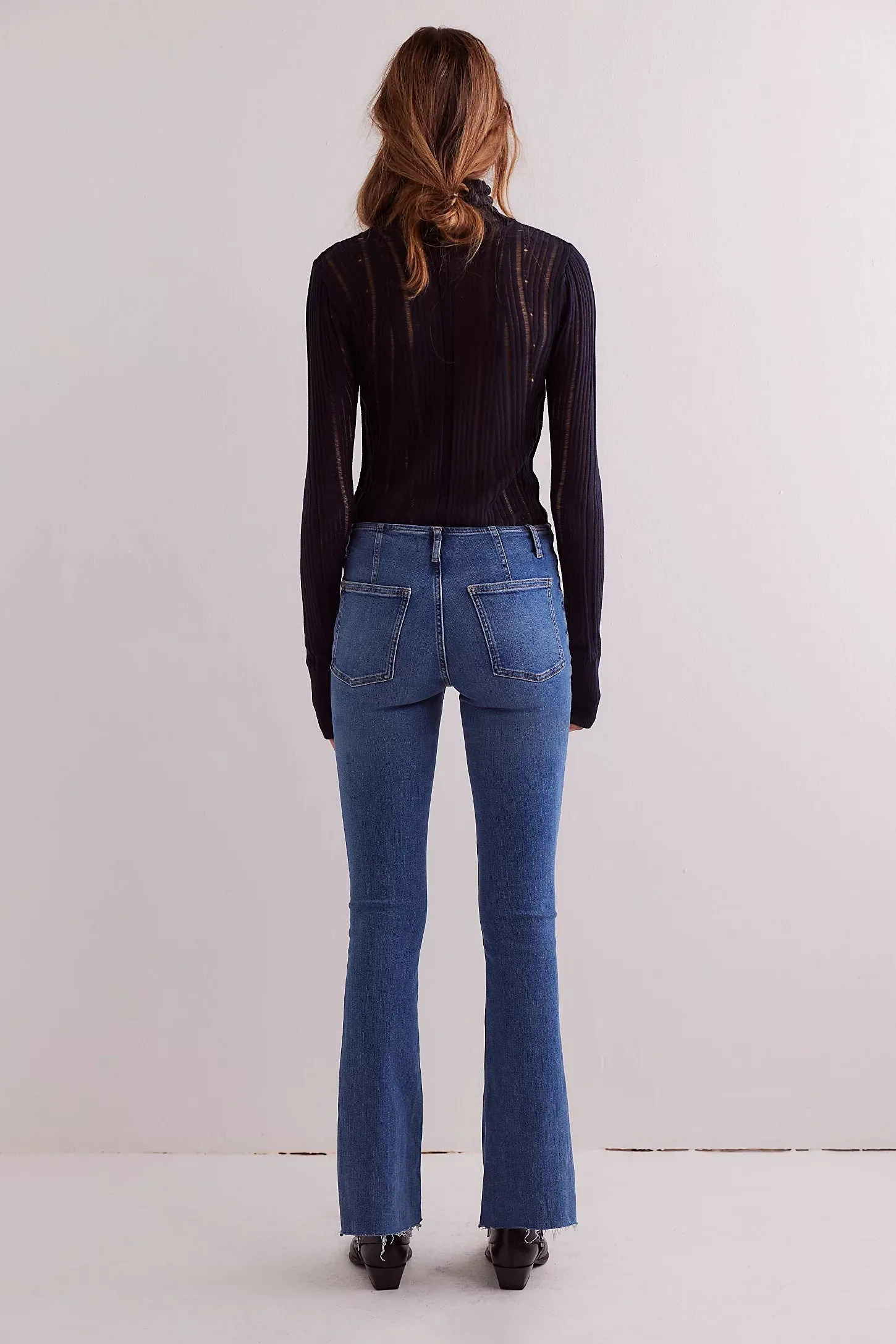 We The Free Level Up Slit Slim Flare Jeans by Free People