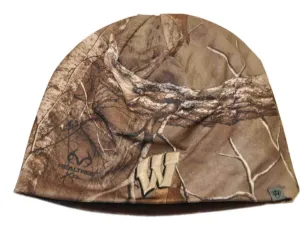 Wisconsin Badgers TOW Camo Brown Trap 1 Reversible Knit Winter Beanie Hat Cap