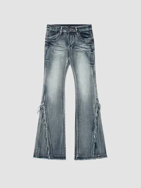 WLS Retro Washed Flared Slim Fit Jeans