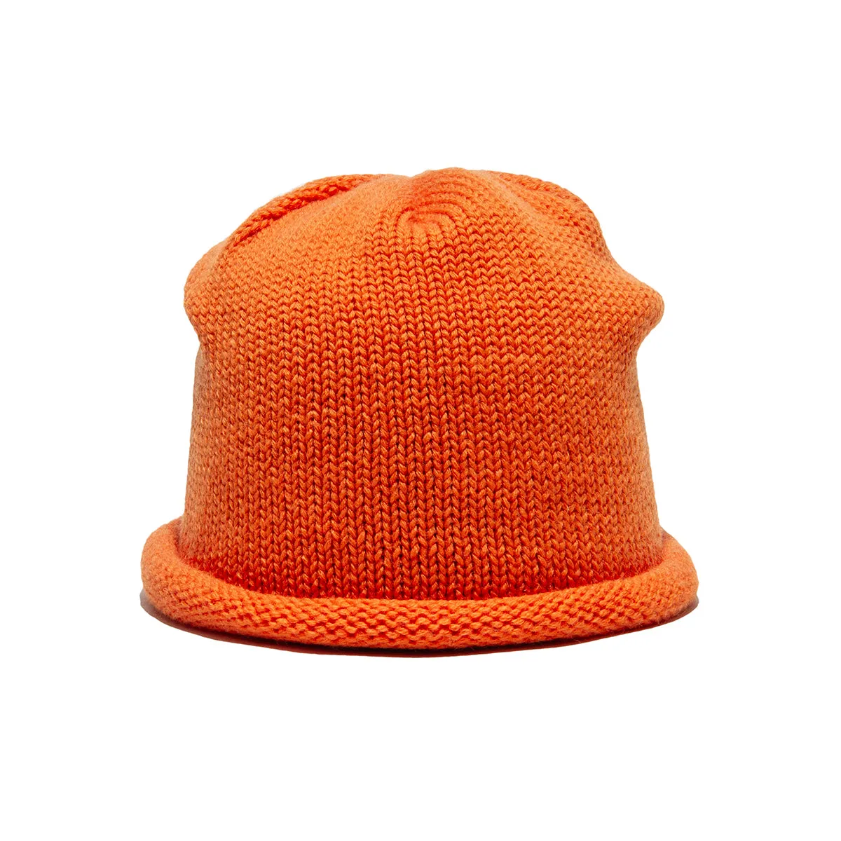 WOOL ROLL WATCH CAP - Orange