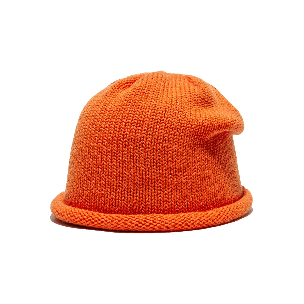 WOOL ROLL WATCH CAP - Orange