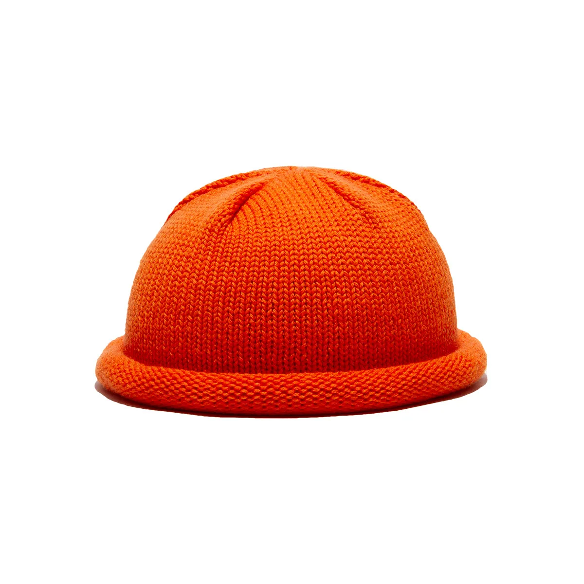 WOOL ROLL WATCH CAP - Orange