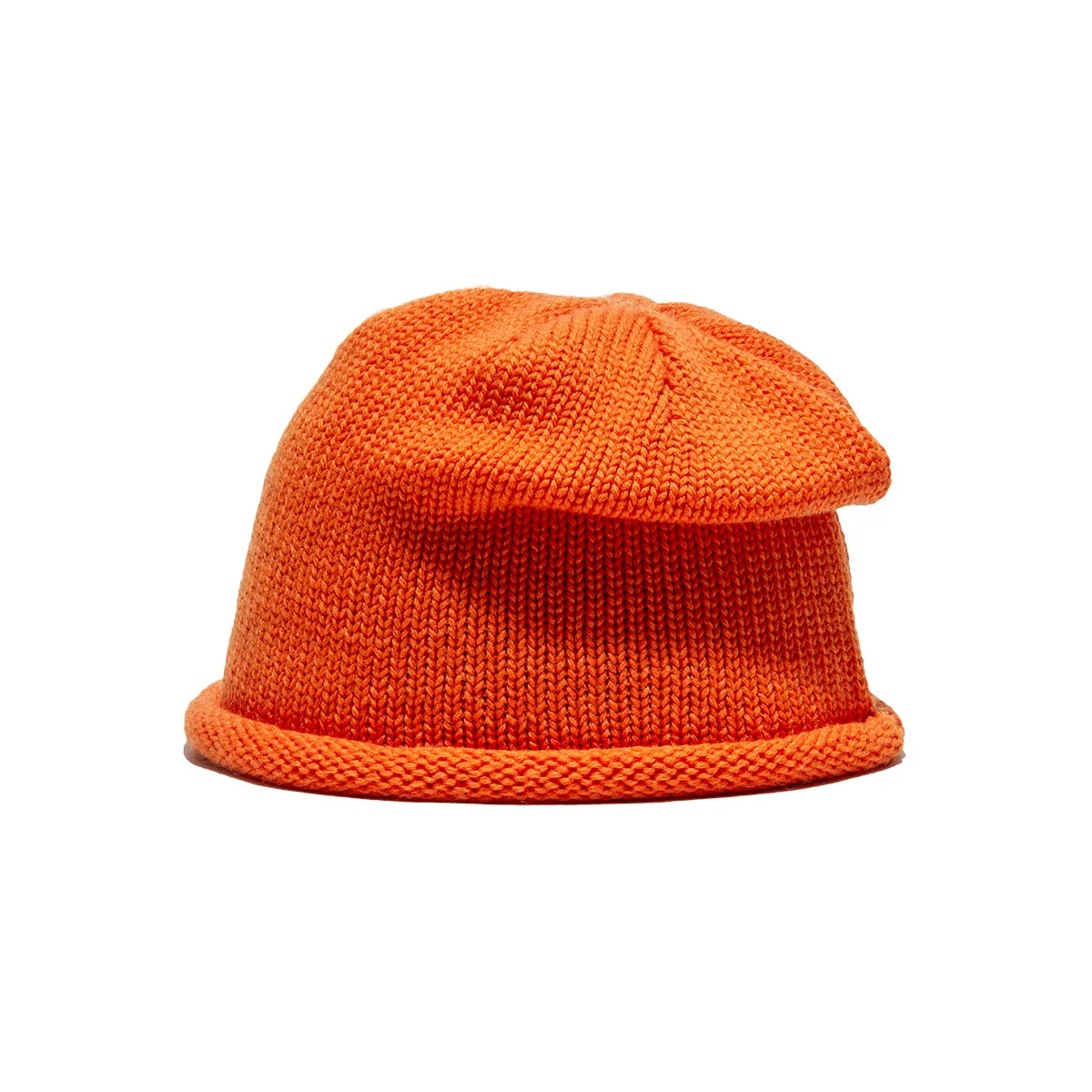 WOOL ROLL WATCH CAP - Orange